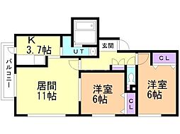間取図画像 2LDK