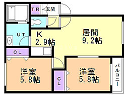 間取図画像 2LDK