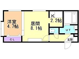 ルナ・レガーロ 1LDKの間取図画像