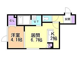 BONZO 1LDKの間取図画像