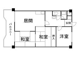 宏友ハイツ 3LDKの間取図画像