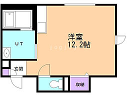 シャーメゾンエクレールコスモ ワンルームの間取図画像