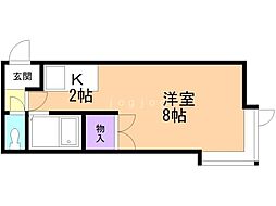 ロイヤルハイツ山の手3条 1Kの間取図画像