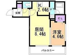 ZIZIUN 1LDKの間取図画像