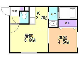 イデアル 1LDKの間取図画像