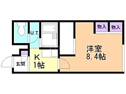 レオパレスプレミール 1Kの間取図画像