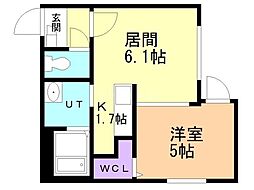 ルチアーノ発寒南 1LDKの間取図画像