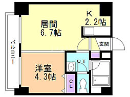 ボヌール手稲 1LDKの間取図画像