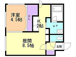 TiramisH14 1LDKの間取図画像