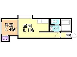 T-BLDG. 1LDKの間取図画像
