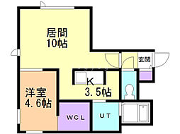 アローズ 1LDKの間取図画像