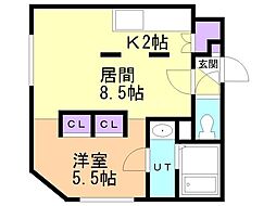 PROGRESS 1LDKの間取図画像