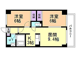 パークいなづみ 2LDKの間取図画像