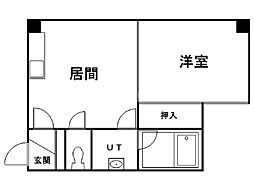 メゾン27 1LDKの間取図画像