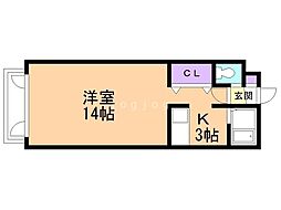 エクセルヴィラ 1Kの間取図画像