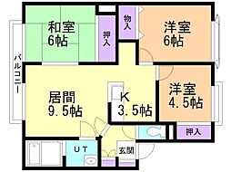 ロジュマンKA 3LDKの間取図画像