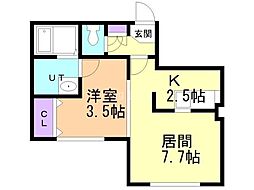 MGハウス 1LDKの間取図画像