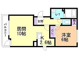 カリメーラ 1LDKの間取図画像