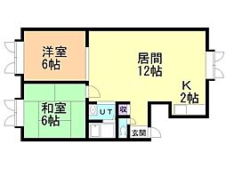 シティハイツ 2LDKの間取図画像