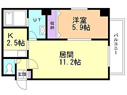 サイレンス宮の沢 1LDKの間取図画像