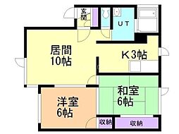 ハイツサンシャワー 2LDKの間取図画像