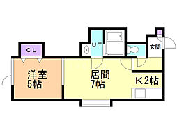間取図画像 1LDK