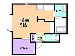 ネイビースクエア ワンルームの間取図画像
