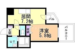 レジェンドコート琴似 1LDKの間取図画像