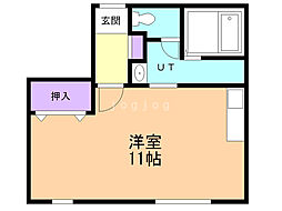 ピレア ワンルームの間取図画像