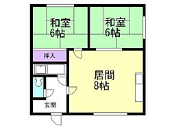 間取図画像 2LDK