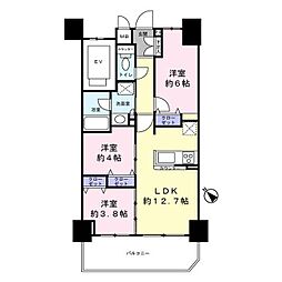 パテラ西川口 3LDKの間取図画像