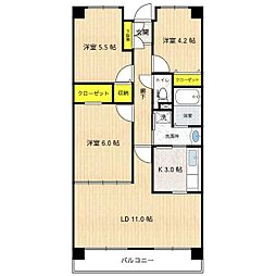 パークプレイス3 3LDKの間取図画像