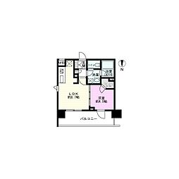 シティインデックス蕨2 1LDKの間取図画像
