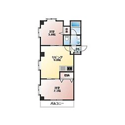 ChumMilk 2DKの間取図画像