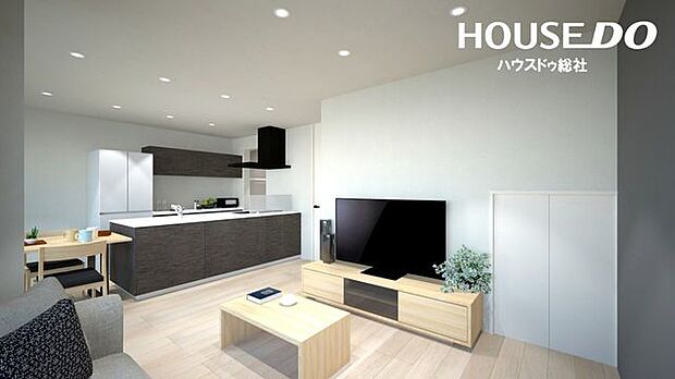 対面キッチンはフルフラット設計で空間に圧迫感もなく、キッチンに立つご家族を身近に感じられます♪