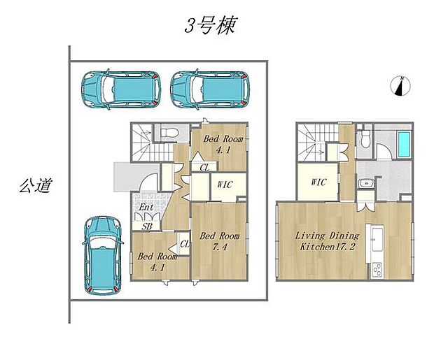 所在地:倉敷市平田敷地面積:130m2建物面積:97.75m2間取り:3LDK築年数:2025年7月駐車場:3台