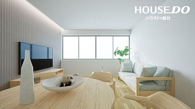 2階にあるリビングは間接照明とスタイリッシュなタイル貼りを採用し洗練された仕上がりに♪