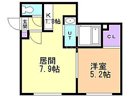 エクセル南郷 3階1LDKの間取り