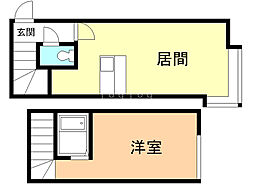 東札幌ステーションハウス 1階1DKの間取り