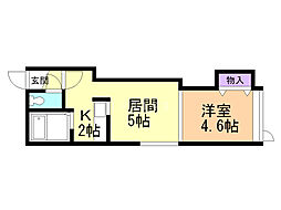 アーバンコート南郷III・Ａ 1階1LDKの間取り