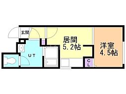 仮）菊水5−2ＭＳ 1階1DKの間取り