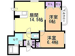 間取図画像 2LDK