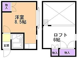 サンシャインパレス ワンルームの間取図画像