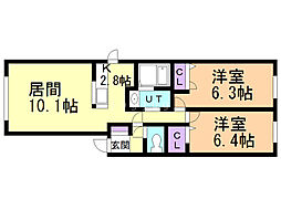 間取図画像 2LDK