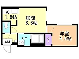 Ｃｅｆｉｒｏ　Ｍａｎｚｏｎｉ 1階1LDKの間取り
