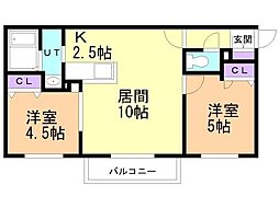 間取図画像 2LDK