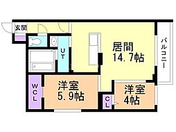 間取図画像 2LDK