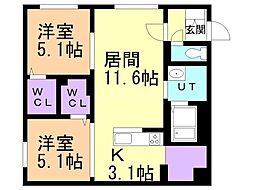 間取図画像 2LDK