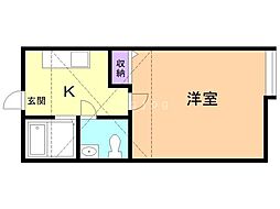 ディアコート白石 ワンルームの間取図画像