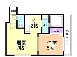 ル・エスト3 1LDKの間取図画像